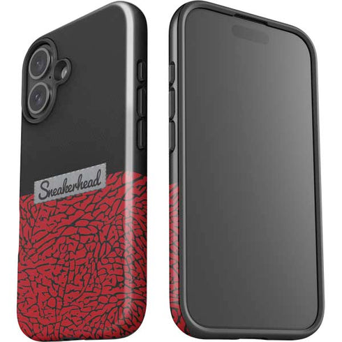 Elephant Print Red Sneakerhead iPhone 16 Plus Impact Case
