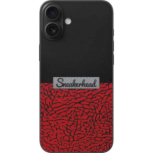 Elephant Print Red Sneakerhead iPhone 16 Plus Skin