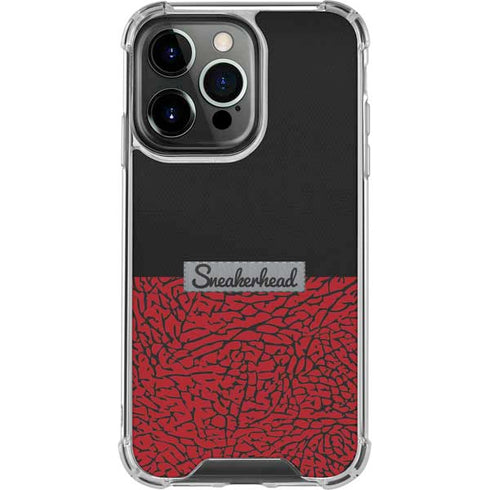 Elephant Print Red Sneakerhead iPhone 16 Pro Clear Case