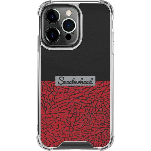 Elephant Print Red Sneakerhead iPhone 16 Pro Max Clear Case