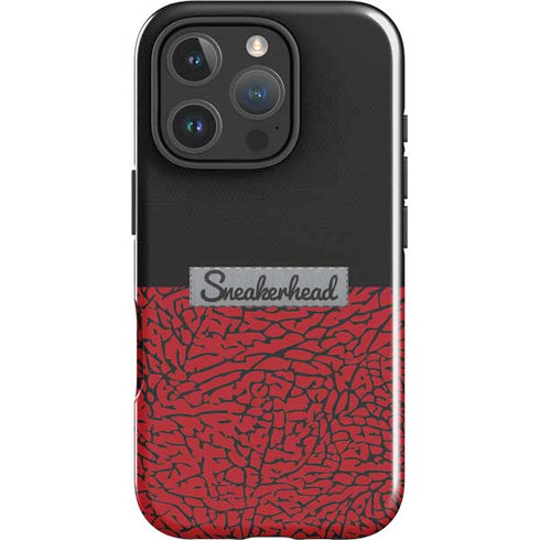 Elephant Print Red Sneakerhead iPhone 16 Pro Max Impact Case