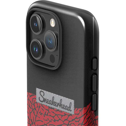 Elephant Print Red Sneakerhead iPhone 16 Pro Max Impact Case