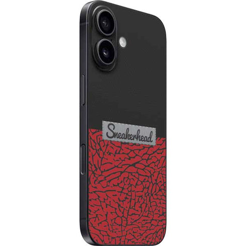 Elephant Print Red Sneakerhead iPhone 16 Skin
