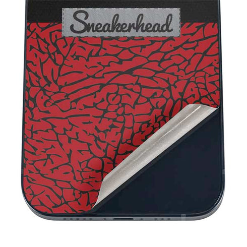 Elephant Print Red Sneakerhead iPhone 16 Skin