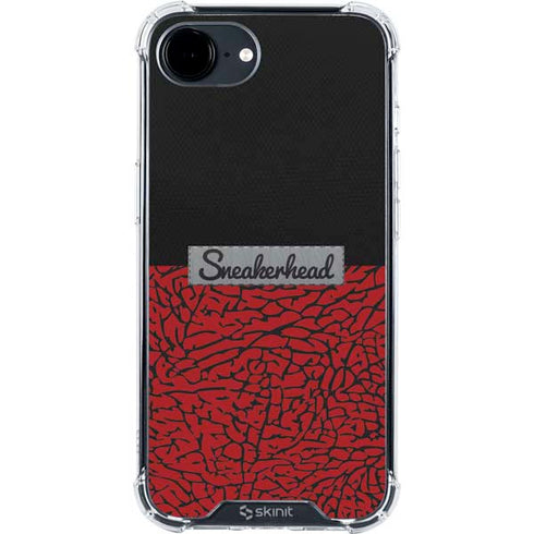 Elephant Print Red Sneakerhead iPhone 16e Clear Case