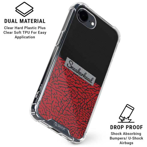 Elephant Print Red Sneakerhead iPhone 16e Clear Case