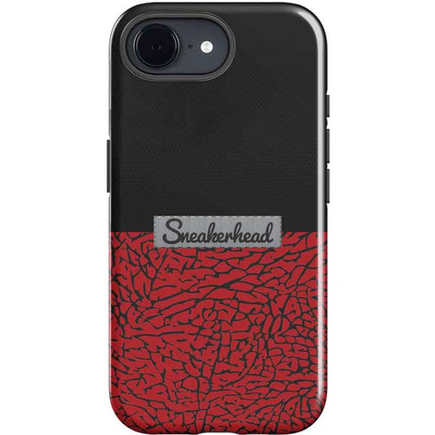 Elephant Print Red Sneakerhead iPhone 16e Impact Case