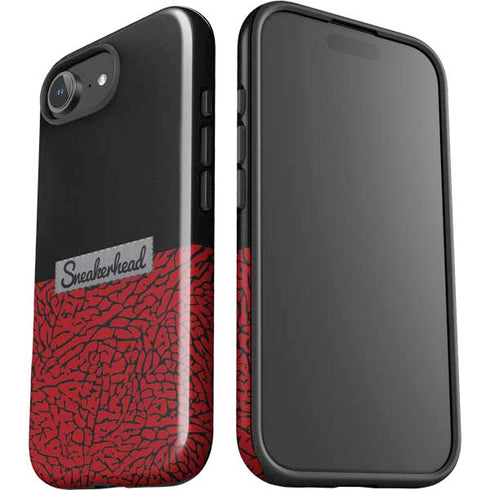 Elephant Print Red Sneakerhead iPhone 16e Impact Case