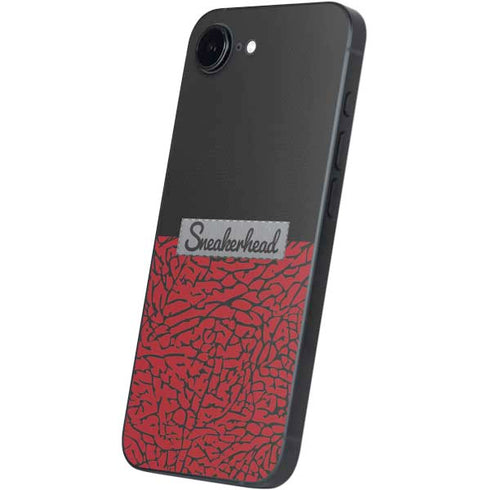 Elephant Print Red Sneakerhead iPhone 16e Skin