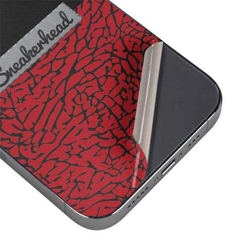 Elephant Print Red Sneakerhead iPhone 16e Skin
