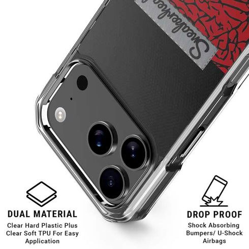 Elephant Print Red Sneakerhead iPhone 18 Pro Clear Case