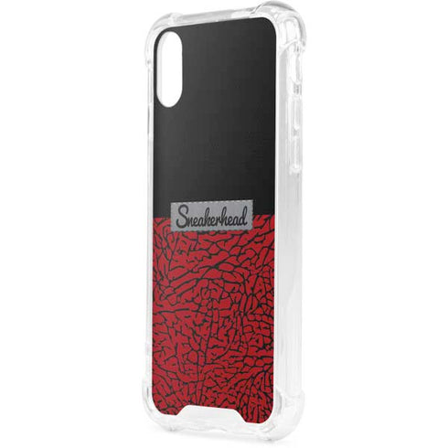 Elephant Print Red Sneakerhead iPhone XS Clear Case