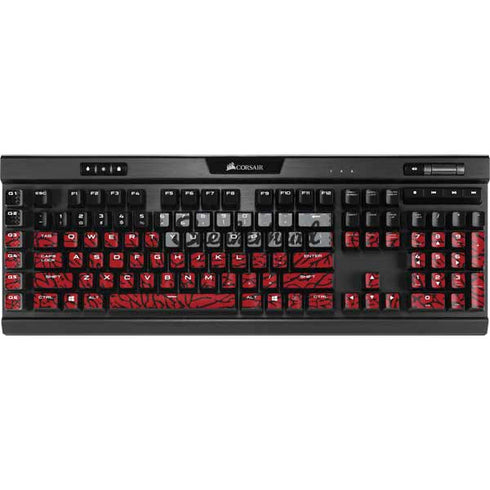 Elephant Print Red Sneakerhead K95 RGB PLATINUM Mechanical Gaming Keyboard Skin