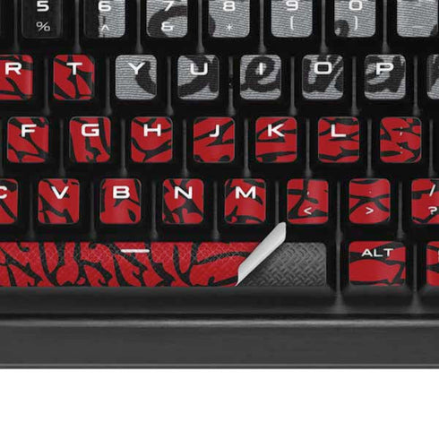 Elephant Print Red Sneakerhead K95 RGB PLATINUM Mechanical Gaming Keyboard Skin