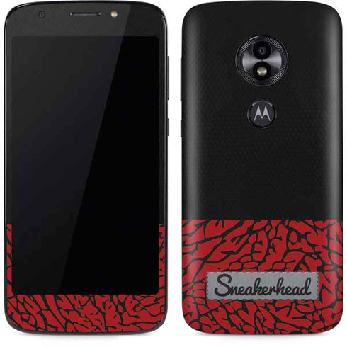 Elephant Print Red Sneakerhead Moto E5 Play Skin