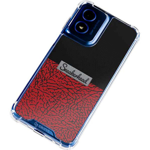 Elephant Print Red Sneakerhead Moto G Play 4G (2024) Clear Case