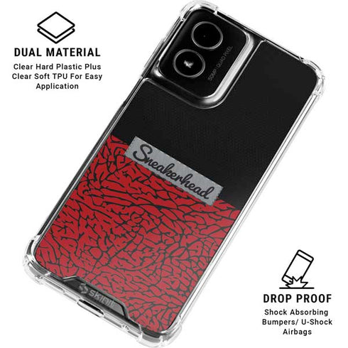 Elephant Print Red Sneakerhead Moto G Power 5G (2024) Clear Case