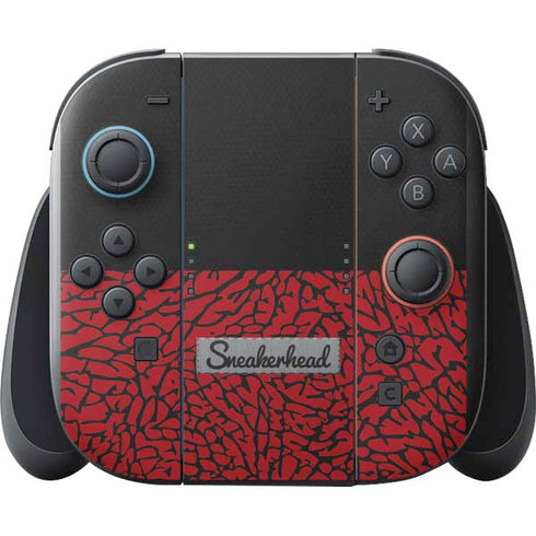 Elephant Print Red Sneakerhead Nintendo Switch 2 (2025) with Joy-Con Skin