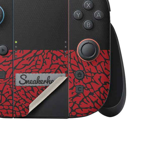 Elephant Print Red Sneakerhead Nintendo Switch 2 (2025) Joy-Con Controller Skin