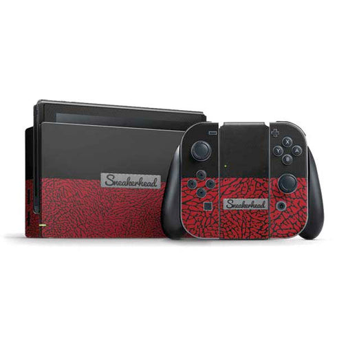Elephant Print Red Sneakerhead Nintendo Skins