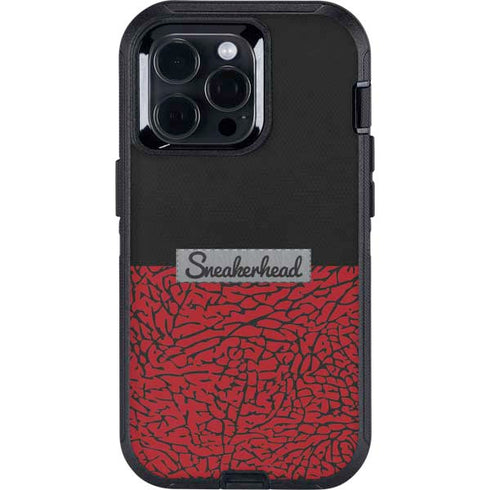 Elephant Print Red Sneakerhead Otterbox Defender iPhone Skin