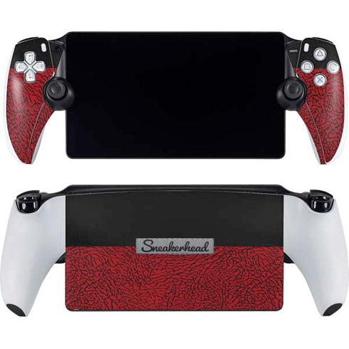 Elephant Print Red Sneakerhead PlayStation PS5 Skins