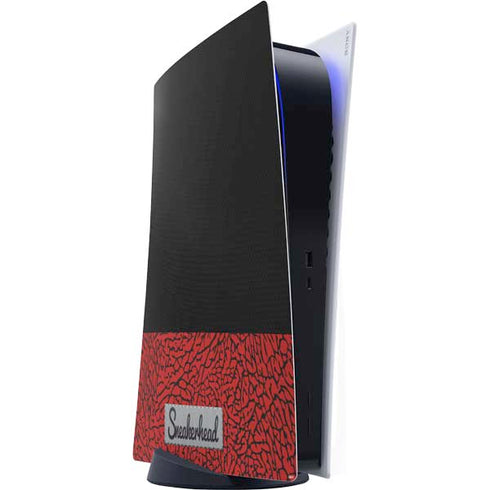 Elephant Print Red Sneakerhead PlayStation PS5 Skins