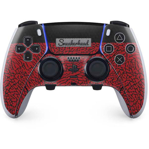 Elephant Print Red Sneakerhead PlayStation PS5 Skins