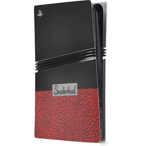 Elephant Print Red Sneakerhead PlayStation PS5 Skins