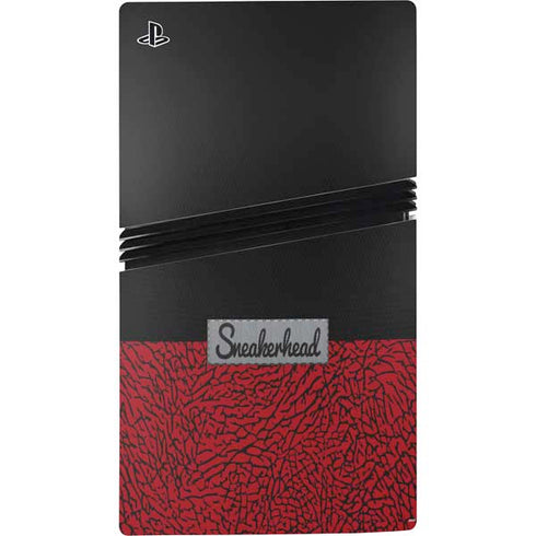 Elephant Print Red Sneakerhead PS5 Pro Console Skin