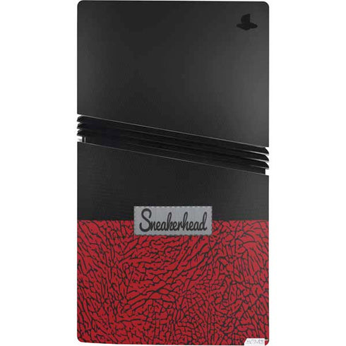 Elephant Print Red Sneakerhead PS5 Pro Console Skin