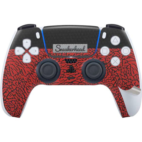 Elephant Print Red Sneakerhead PS5 Pro Disk Bundle Skin