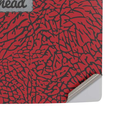 Elephant Print Red Sneakerhead PS5 Pro Disk Console Skin