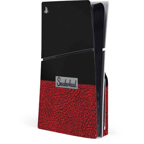 Elephant Print Red Sneakerhead PlayStation PS5 Skins