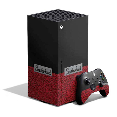 Elephant Print Red Sneakerhead XBox Series X Digital Edition Bundle Skin