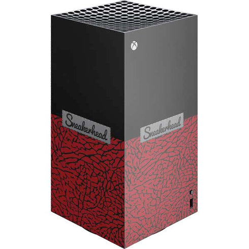Elephant Print Red Sneakerhead XBox Series X Digital Edition Console Skin