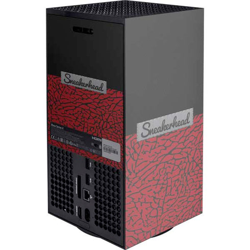 Elephant Print Red Sneakerhead XBox Series X Digital Edition Console Skin
