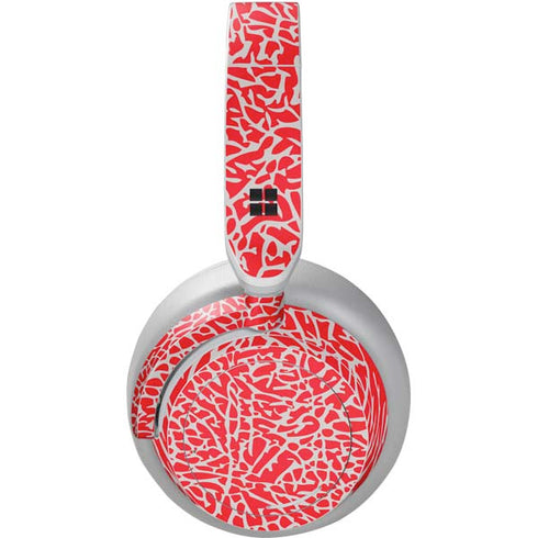 Elephant Print Red Surface Headphones Skin