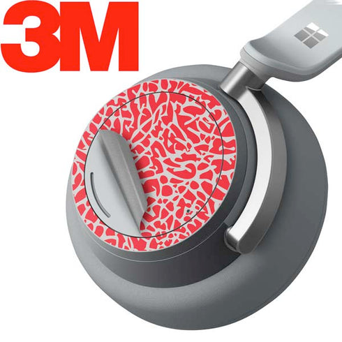 Elephant Print Red Surface Headphones Skin