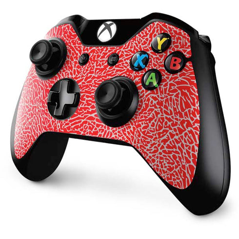 Elephant Print Red Xbox One Controller Skin