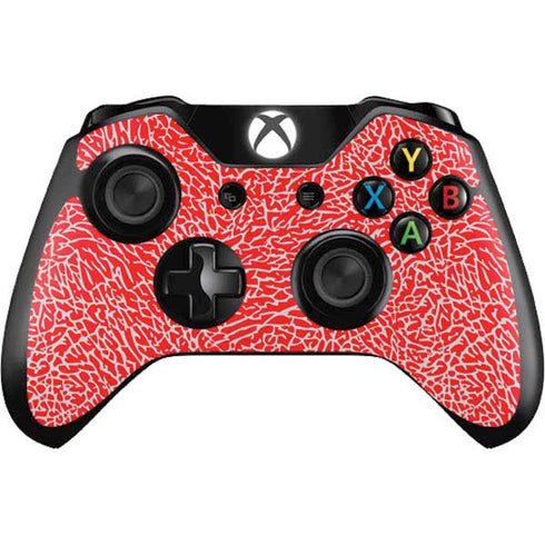 Elephant Print Red Xbox One Controller Skin