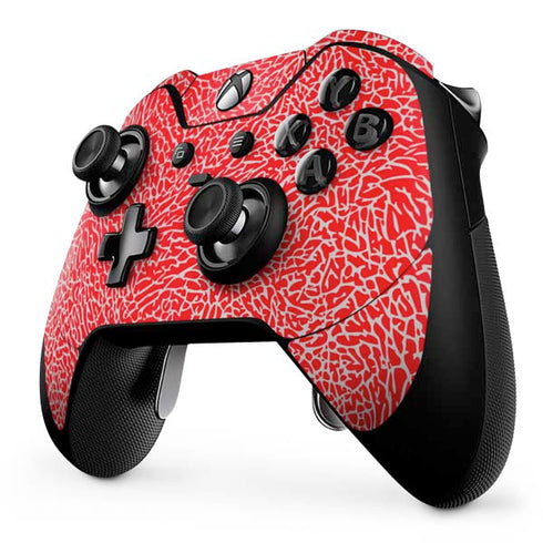Elephant Print Red Xbox One Elite Controller Skin
