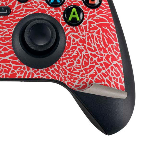 Elephant Print Red Xbox Series X Controller Skin