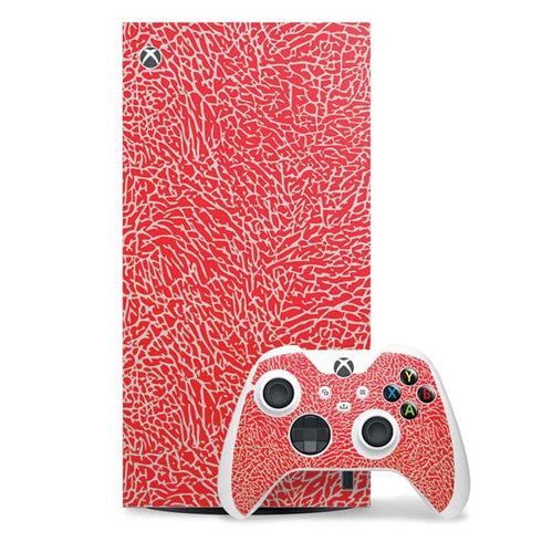 Elephant Print Red Xbox Series X Skins