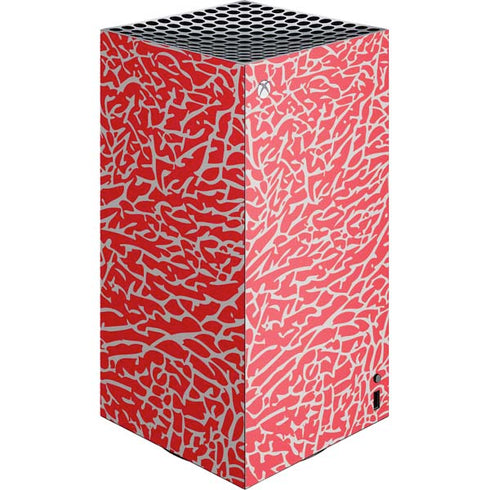 Elephant Print Red Xbox Series X Skins