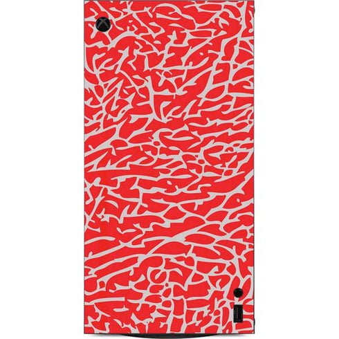 Elephant Print Red XBox Series X Digital Edition Console Skin