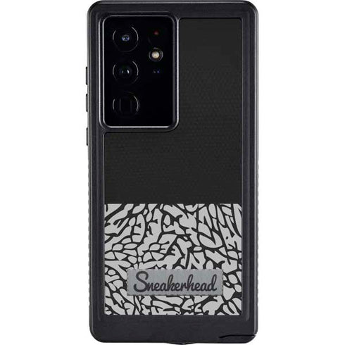 Elephant Print Sneakerhead Black Galaxy S24 Ultra Waterproof Case