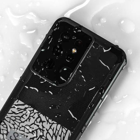 Elephant Print Sneakerhead Black Galaxy S24 Ultra Waterproof Case