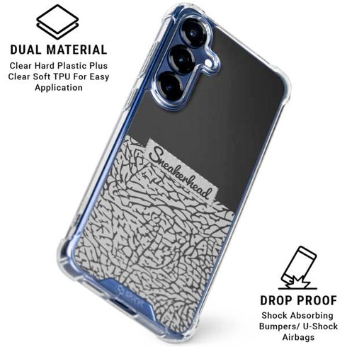 Elephant Print Sneakerhead Black Galaxy S25 Plus Clear Case