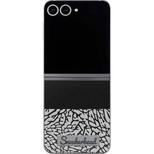 Elephant Print Sneakerhead Black Galaxy Z Flip6 Skin